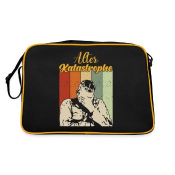 Alter Katastrophe - Retro Tasche - Schwarz/Gold - Hinten