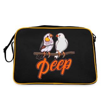 Zebra finches PEEP Zebrafinch magnificent finches - Retro Bag - black/gold - Back