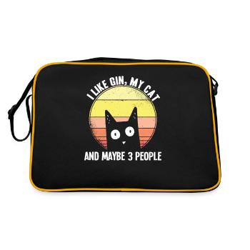 Gin - Gin Cocktail Gin Drinker Gift Shirt - Retro Bag - black/gold - Back