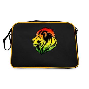 Reggae Musique Lion Rasta Rastafari - Sac Retro - noir/or - Dos