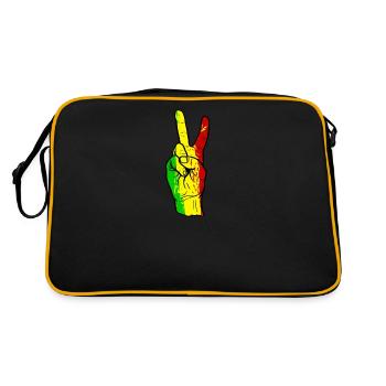Reggae Musique Rasta Rastafari - Sac Retro - noir/or - Dos