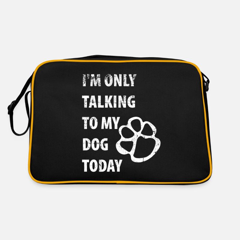 Paw prints dog paws paws dogs Retro Bag