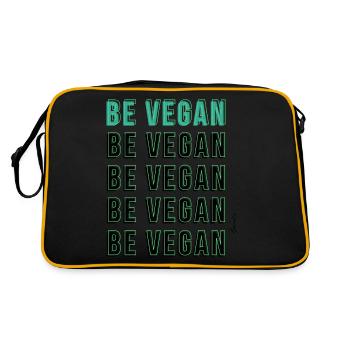 BE VEGAN - Retro Bag - black/gold - Back