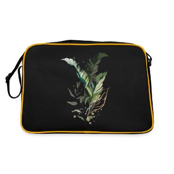 Feuilles tropicales Illustration - Sac Retro - noir/or - Dos