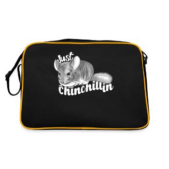 Chinchilla mignon animal de compagnie - Sac Retro - noir/or - Dos