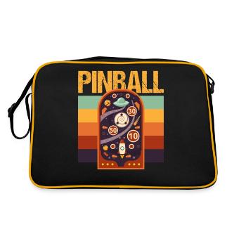 Flipper Amour Rétro Pinball Jeu Arcade joueurs - Sac Retro - noir/or - Dos