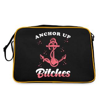 Anchor pun - Retro Bag - black/gold - Back