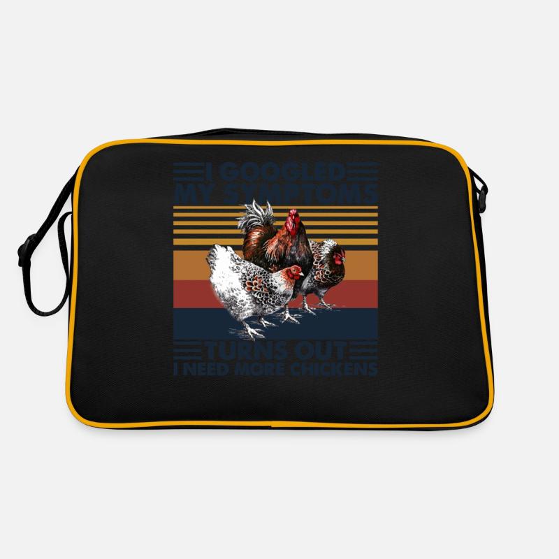Chicken Farmer Vintage Retro - Retro Tasche - Schwarz/Gold
