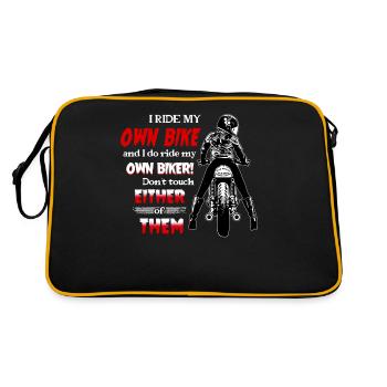 Biker Wife Biker Lady Female Biker - Retro Bag - black/gold - Back