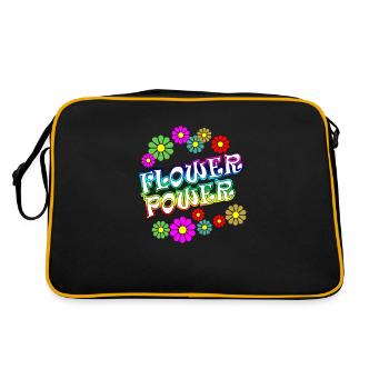 Flower Power - Retro Bag - black/gold - Back