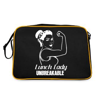 Mother and cafeteria worker makes me - Retro Bag - black/gold - Back
