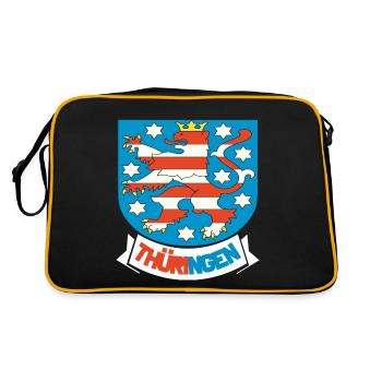 Thuringia Thuringia Erfurt Gift - Retro Bag - black/gold - Back