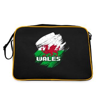 Wales flag - Retro Bag - black/gold - Back