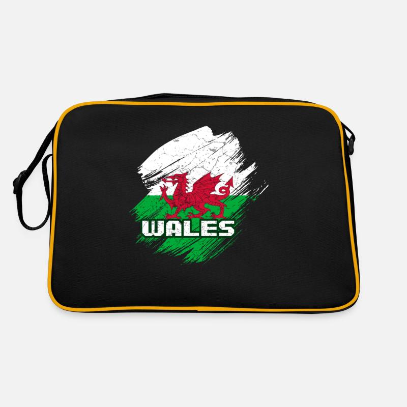 Wales Flagge Retro Tasche