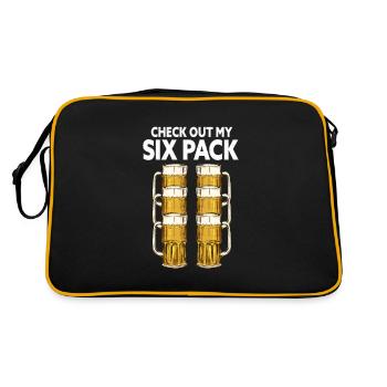 Beer version. Check - Out My Six Pack. - Sac Retro - noir/or - Dos