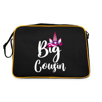 Grand cousin cousin famille naissance cadeau - Sac Retro - noir/or - Dos