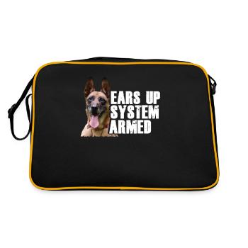 Belgian Shepherd Dog I Mechelaar I Malinois - Retro Bag - black/gold - Back