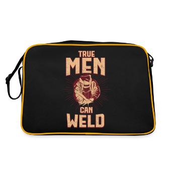 Welder Welding Welding Job Slogans Weld - Retro Bag - black/gold - Back