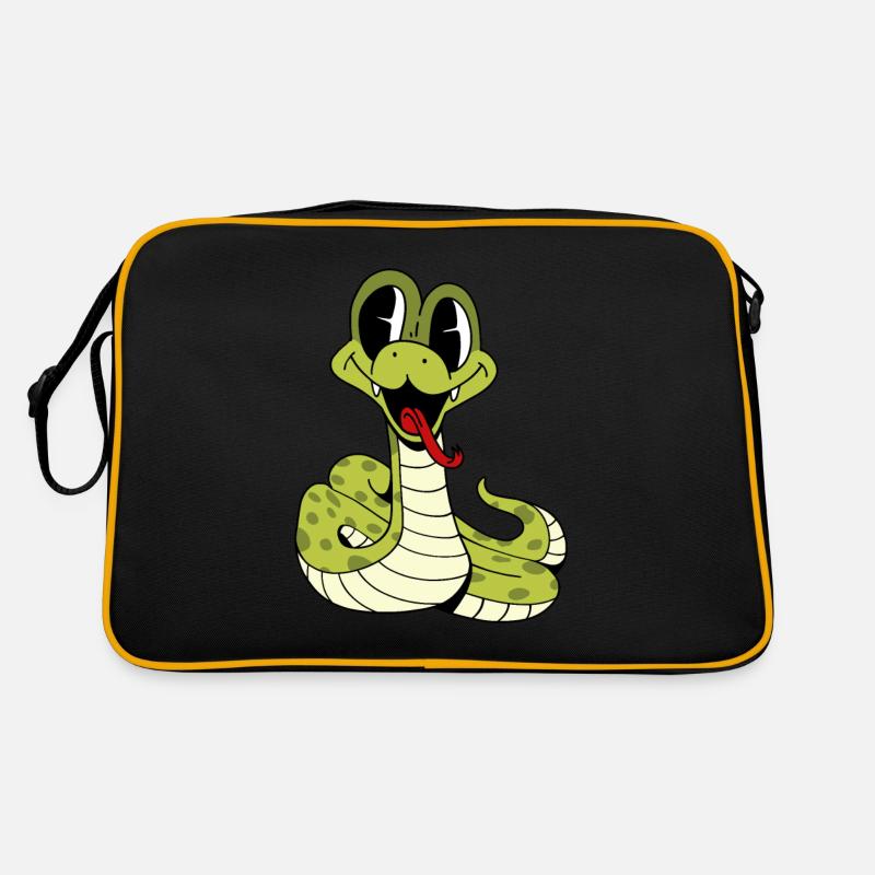 Knuddlige niedliche Schlange Retro Tasche