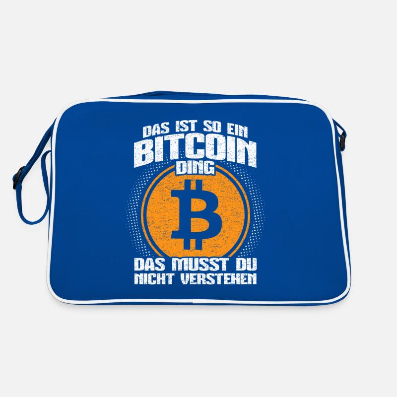 Das ist so ein Bitcoin Ding - Bitcoin Blockchain Retro Tasche