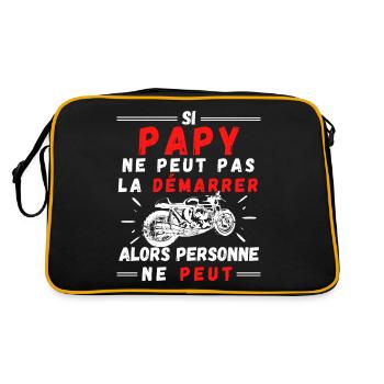Si PAPY ne peut pas la démarrer alors personne - Sac Retro - noir/or - Dos