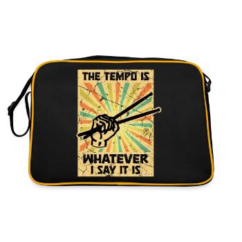 Drums Drum Sticks Drummer Drummer - Retro Bag - black/gold - Back