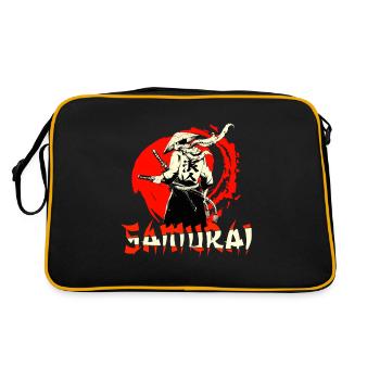 Samurai martial artists Japan - Retro Bag - black/gold - Back
