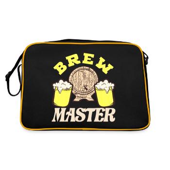 Brewer Beer Brewer Brewing Brewery Gift - Retro Bag - black/gold - Back