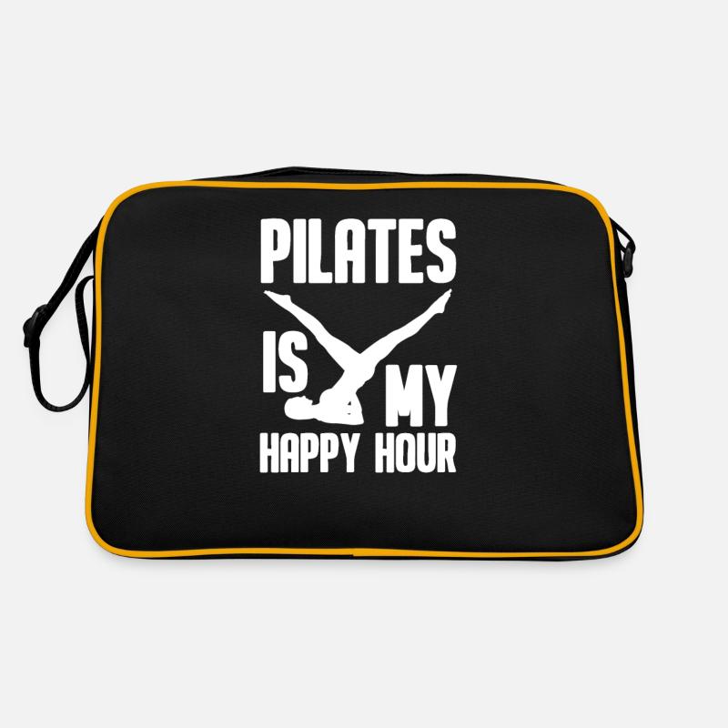 Pilates - Retro Tasche - Schwarz/Gold