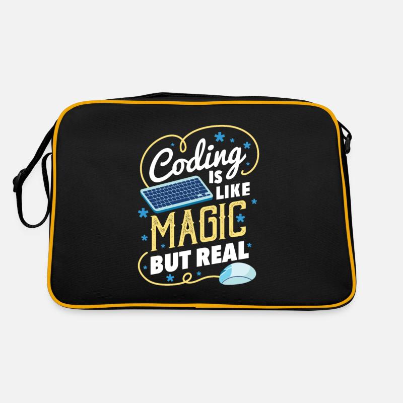 Funny coding gift for a programmer Retro Bag