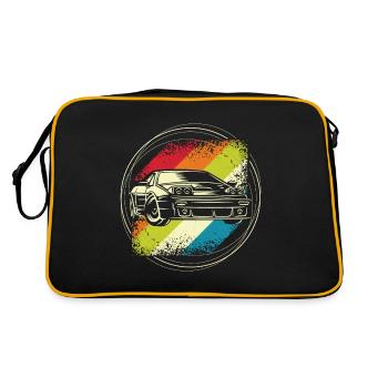 Rallye auto retro - Retro Tasche - Schwarz/Gold - Hinten