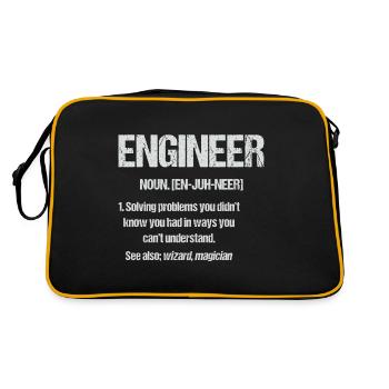Ingénieur drôle Études Diplômées - Sac Retro - noir/or - Dos