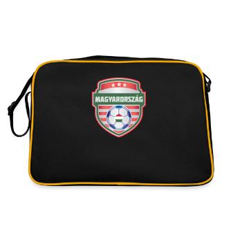 Ungarn Fussball Magyarorszag Futball - Retro Tasche - Schwarz/Gold - Hinten