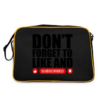 Video Blogger Vlogger Like Subscribe Podcaster - Retro Bag - black/gold - Back