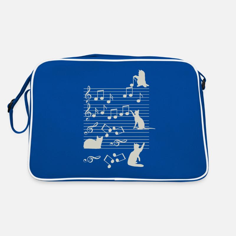Chatte Musique Note Sac Retro