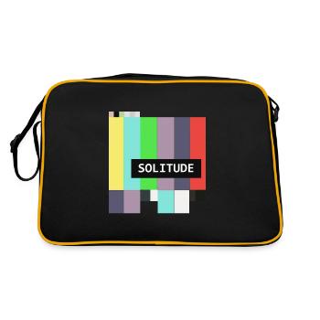 Solitude Vaporwave Retro Standby TV Glitch 90s Art - Sac Retro - noir/or - Dos