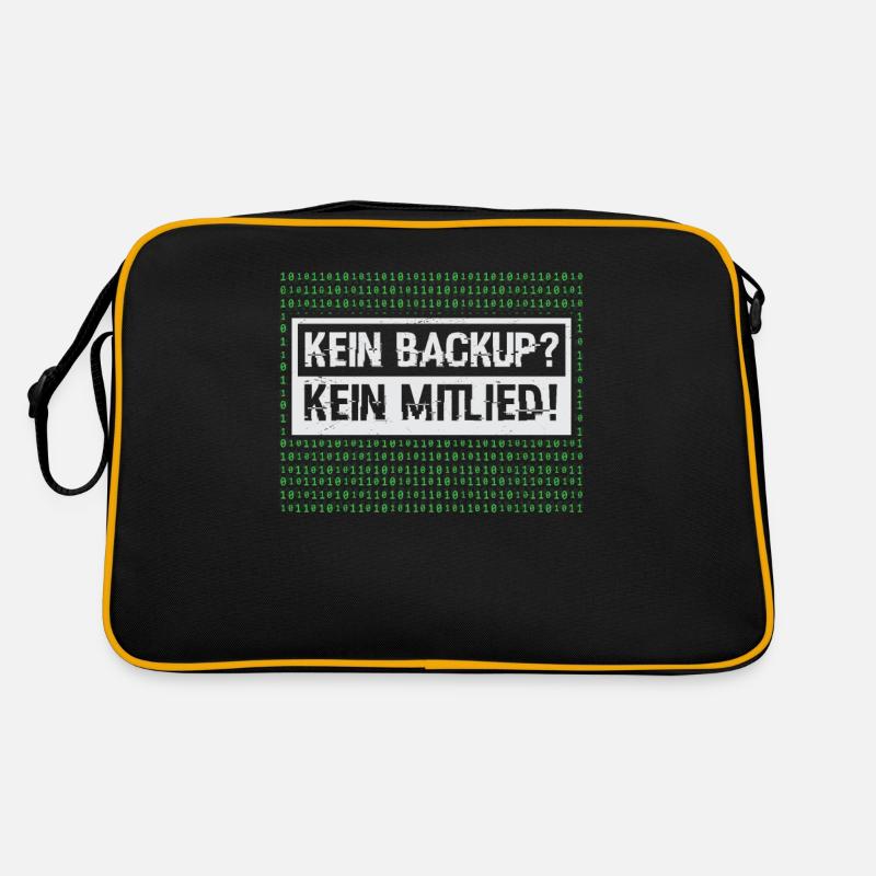 Kein Back up Kein Mitleid Informatiker Geschenk Retro Tasche