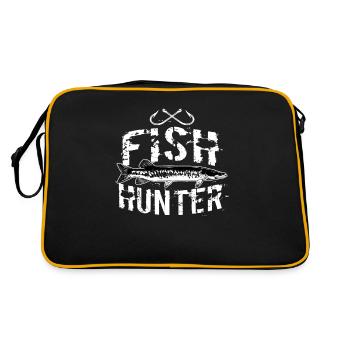 Cadeau graphique amusant sur la pêche au - Sac Retro - noir/or - Dos