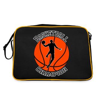 Basket-ball basket joueur de basket-ball dunk - Sac Retro - noir/or - Dos