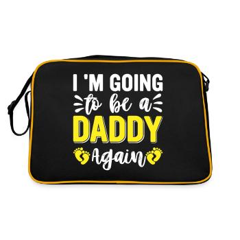 Je vais être papa à nouveau - Sac Retro - noir/or - Dos