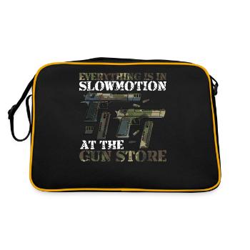Romantic Walks The Gun Store For Gun Or Ammo Lover - Retro Bag - black/gold - Back