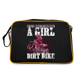 Braap Girl Never Underestimate Motorcycle Lover - Retro Bag - black/gold - Back