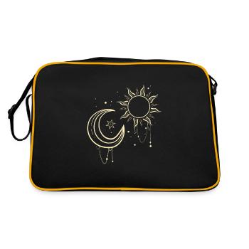 Astronomy Stars Sun Moon Planets Astronaute - Sac Retro - noir/or - Dos