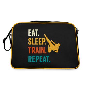 Eat Sleep Karate Repeat Karate - Retro Bag - black/gold - Back