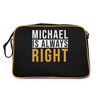 Michael is always right - Retro Bag - black/gold - Back