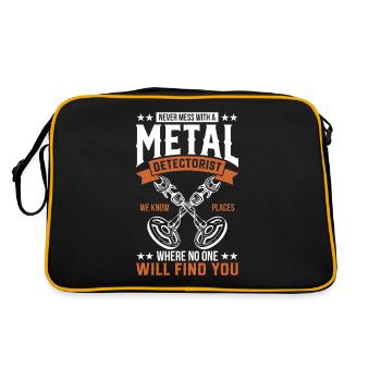Metal detector metal detection metal detection metal detection - Retro Bag - black/gold - Back