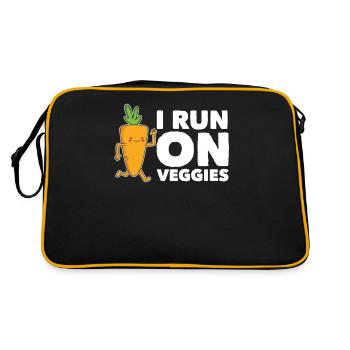 Veggie Vegetables Vegetarian Vegetarian - Retro Bag - black/gold - Back