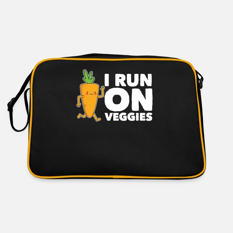 Veggie Gemüse Vegetarisch Vegetarier Retro Tasche
