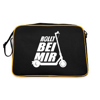 e-Scooter escooting Rollt bei mir - Retro Tasche - Schwarz/Gold - Hinten