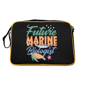 Futur biologiste marin Biologie marine Amour de la mer - Sac Retro - noir/or - Dos